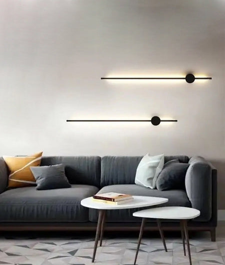 Saber Interior Linear LED Dual-CCT Wall Light - Black