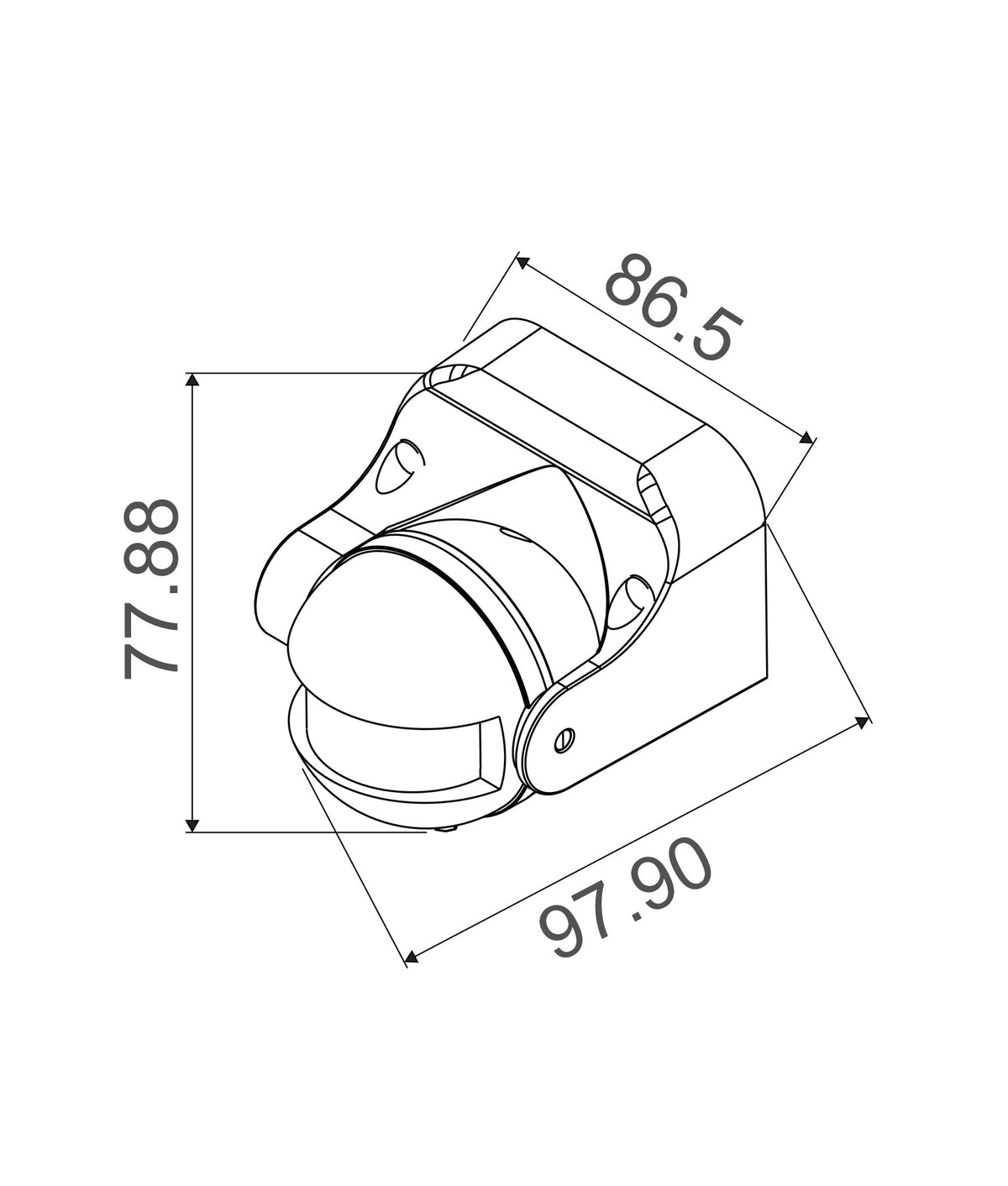 SENS012-013 Adjustable Infrared PIR Surface Mounted Sensor IP44 - White