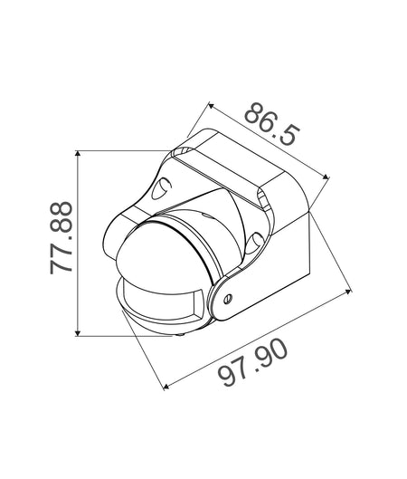 SENS012-013 Adjustable Infrared PIR Surface Mounted Sensor IP44 - White