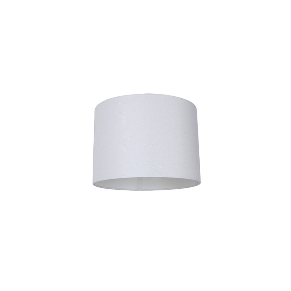 Linen 12" Drum Shade DIY Batten Fix White