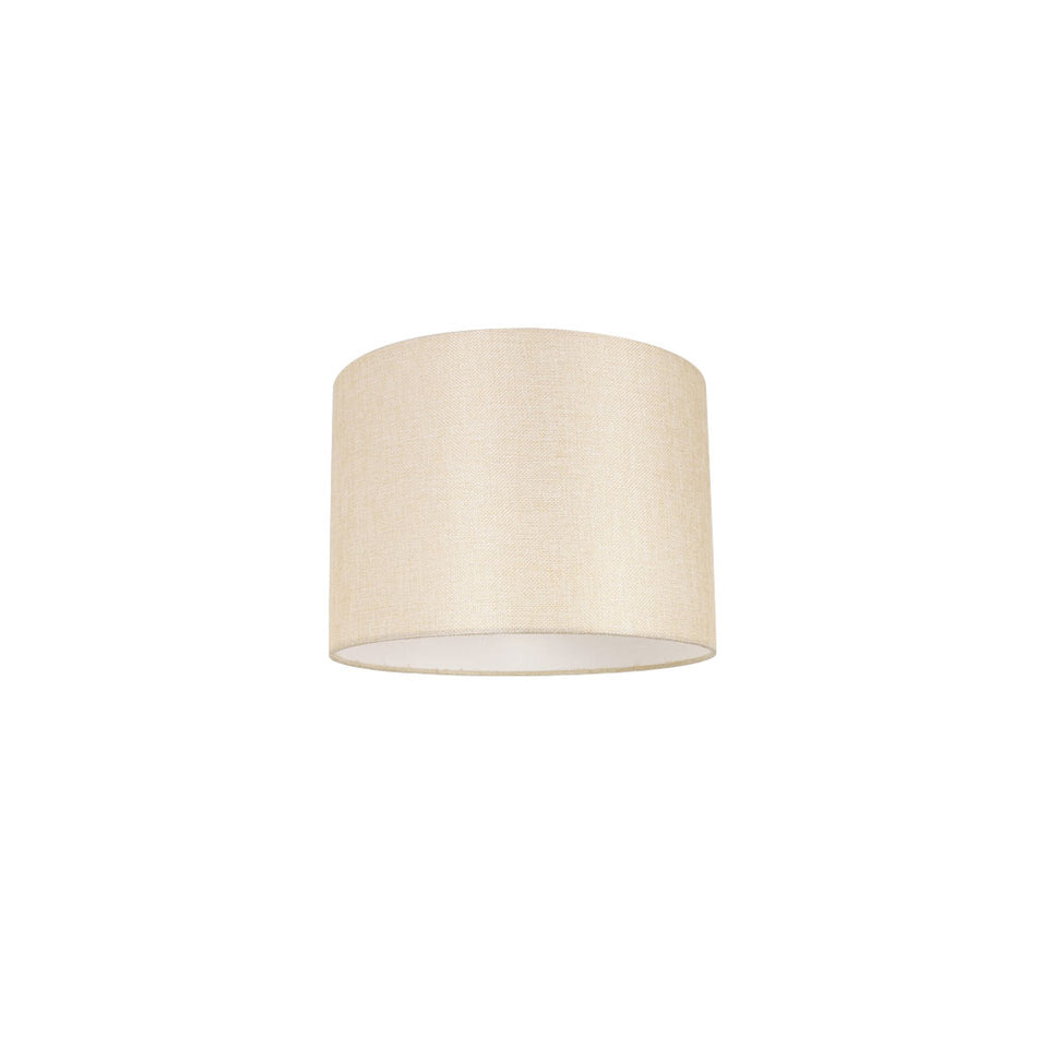 Linen 12" Drum Shade DIY Batten Fix Natural