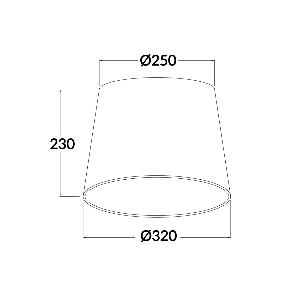 D.I.Y. Slant Lampshade - Black