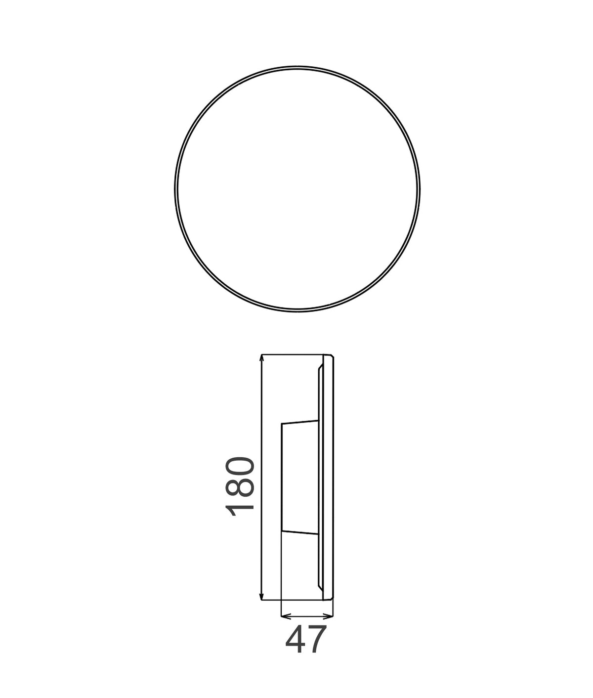 Shadowtri Exterior LED Tri-CCT Round Backlit Wall Light IP65 & IK08 (Diam: 180mm) - White