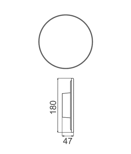 Shadowtri Exterior LED Tri-CCT Round Backlit Wall Light IP65 & IK08 (Diam: 180mm) - White