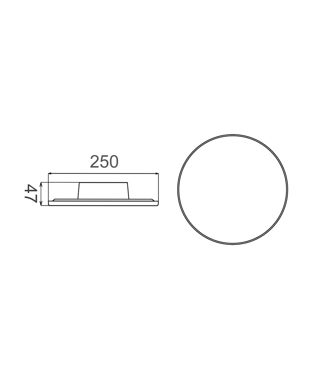 Shadowtri Exterior LED Tri-CCT Round Backlit Wall Light IP65 & IK08 (Diam: 250mm) - Black