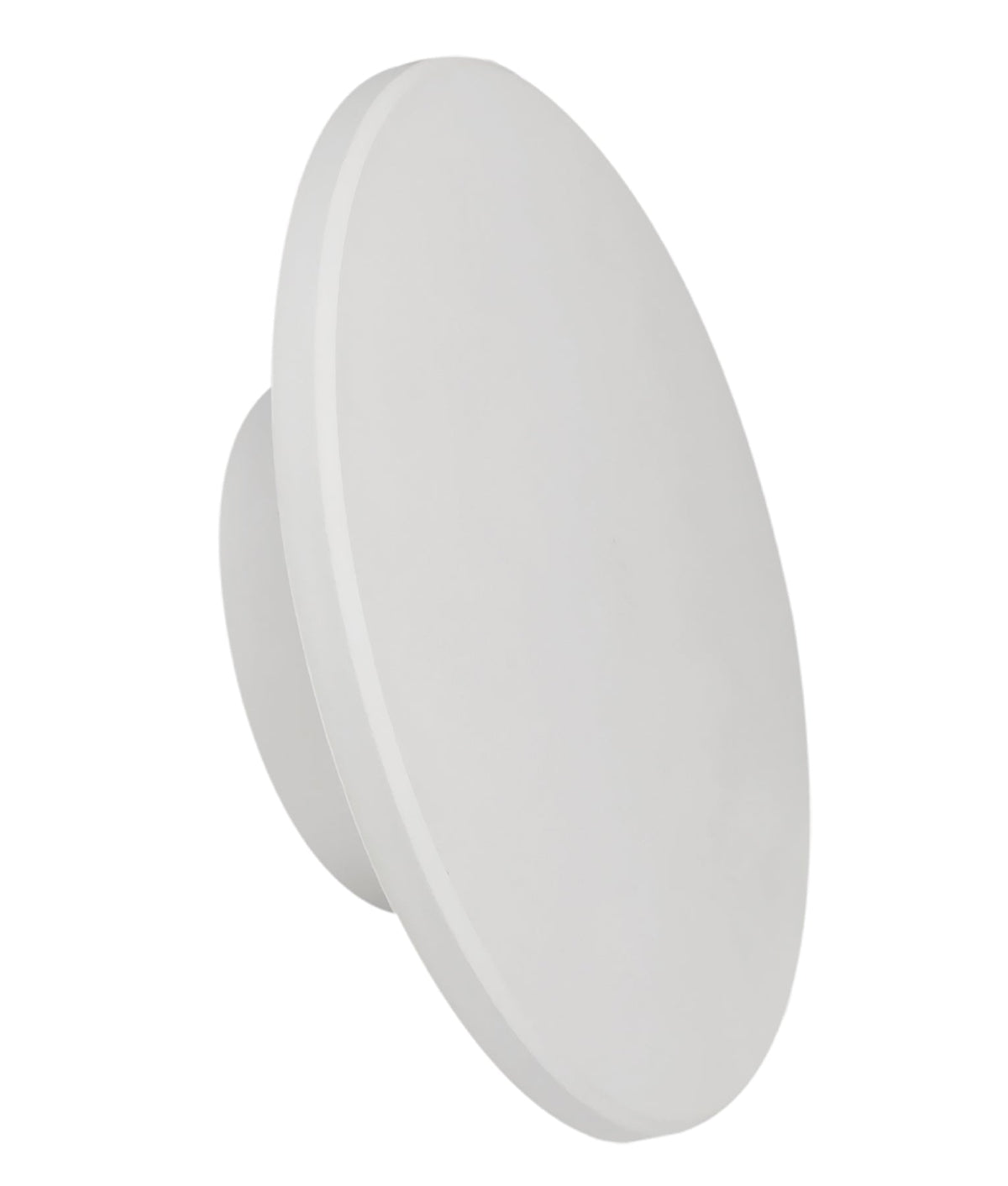 Shadowtri Exterior LED Tri-CCT Round Backlit Wall Light IP65 & IK08 (Diam: 250mm) - White