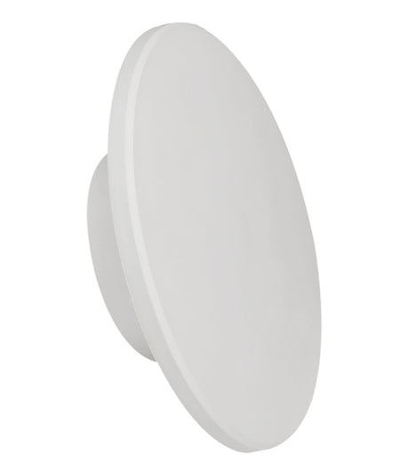 Shadowtri Exterior LED Tri-CCT Round Backlit Wall Light IP65 & IK08 (Diam: 250mm) - White