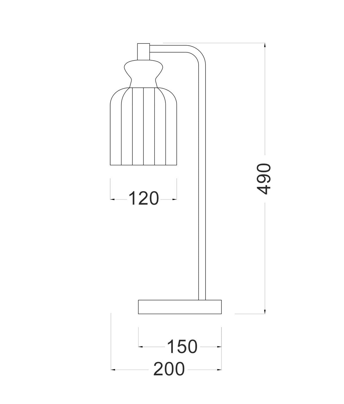 Sino Interior Ellipse Clear Glass Shade Marble Base Table Lamp - Black Highlight & Clear Glass