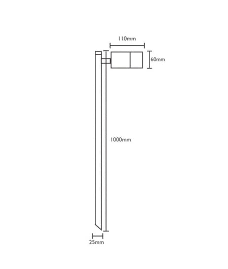 MR16 Garden Spike Light Single Adjustable IP65 - Copper