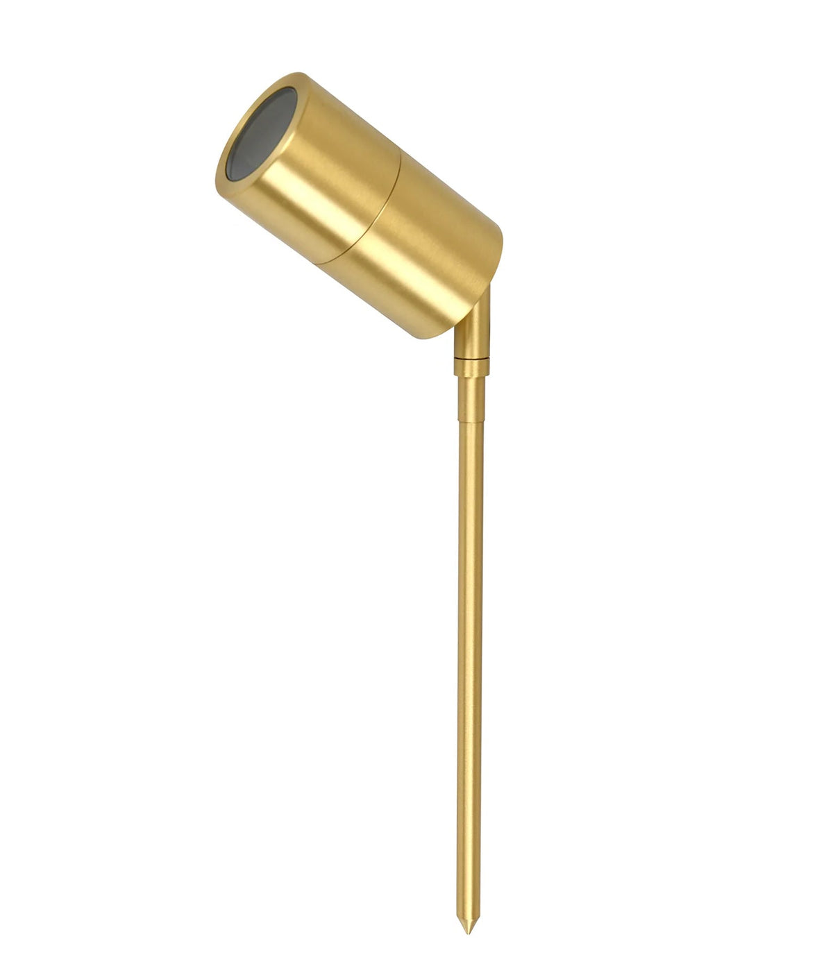 MR16 Single Adjustable Head Garden Spike Light IP65 - Polished Brass