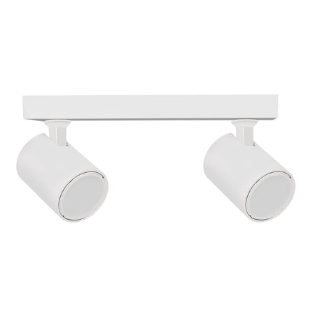 Spot 240V GU10 Double Adjustable Ceiling Spotlight Bar Matt White
