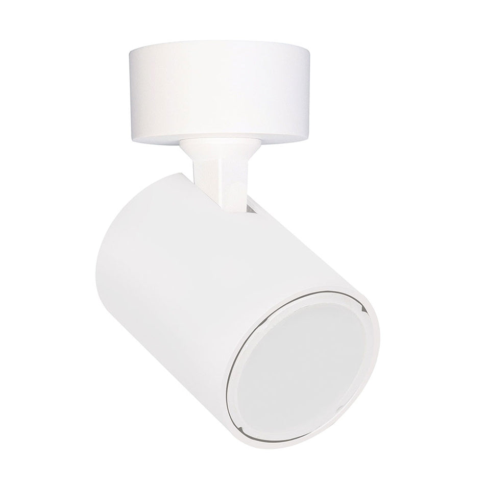 Spot 240V GU10 Round Base Adjustable Spotlight Matt White