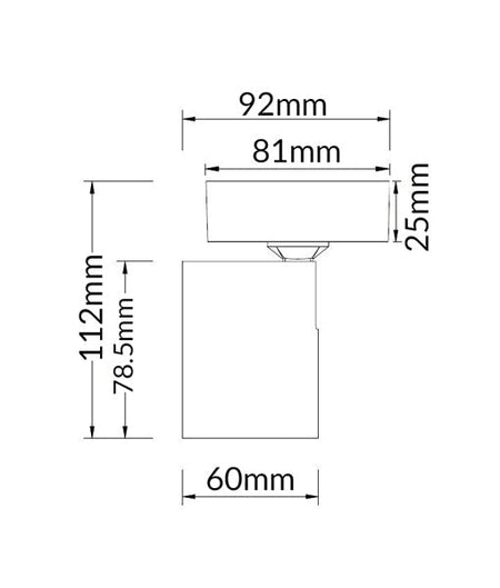 Spot Interior GU10 1 Light Adjustable Square Base Surface Mounted Spot Light - Matte Black