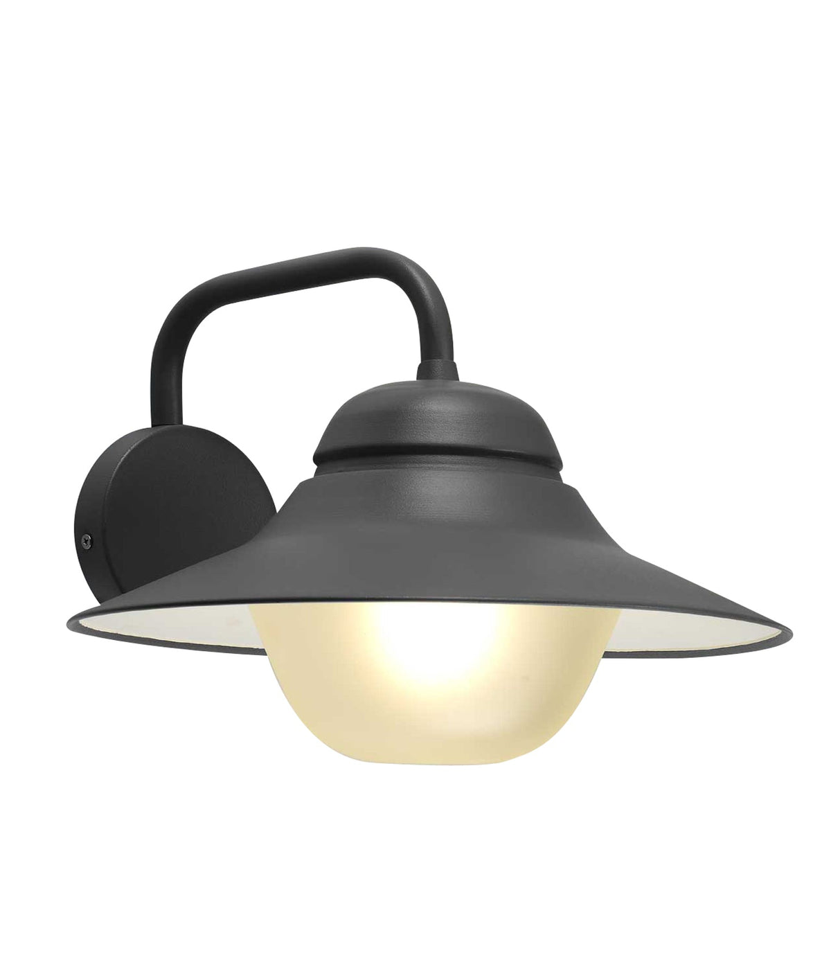 SPY Exterior Matte Black and Matte White with Frosted Diffuser Wall Light IP44 - Matte Black