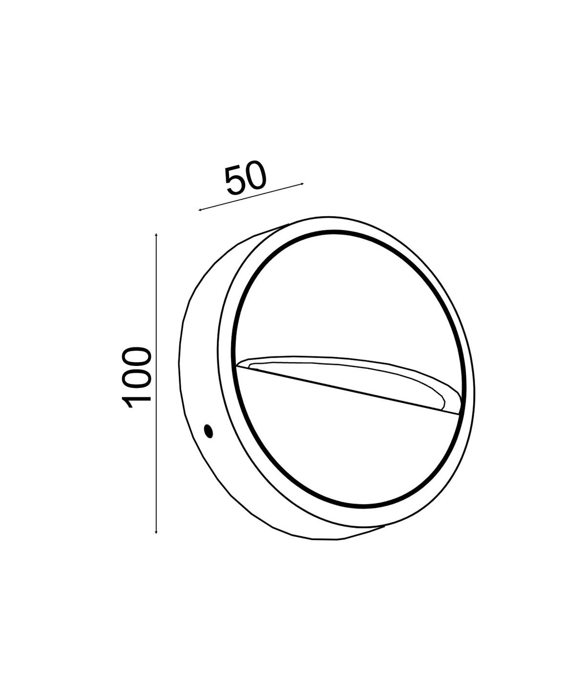 STE Exterior LED 12V Surface Mounted Stainless steel Eyelid Step / Wall Light IP54 - Anodized 316 SS