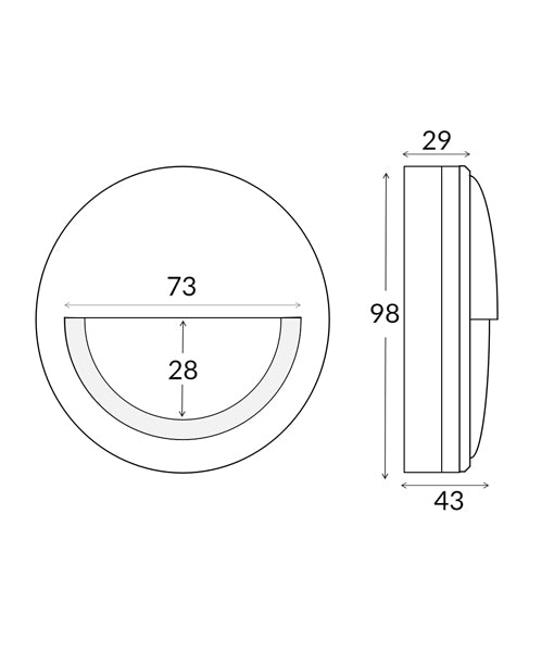 STE Exterior LED 12V Aged Brass Eyelid Step/Wall Light IP65