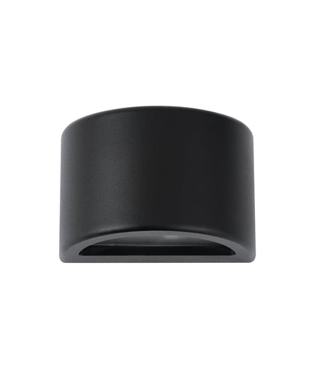 STE Exterior 12V Matte Black Curved Surface Mounted Step / Wall Light IP65 - Curved