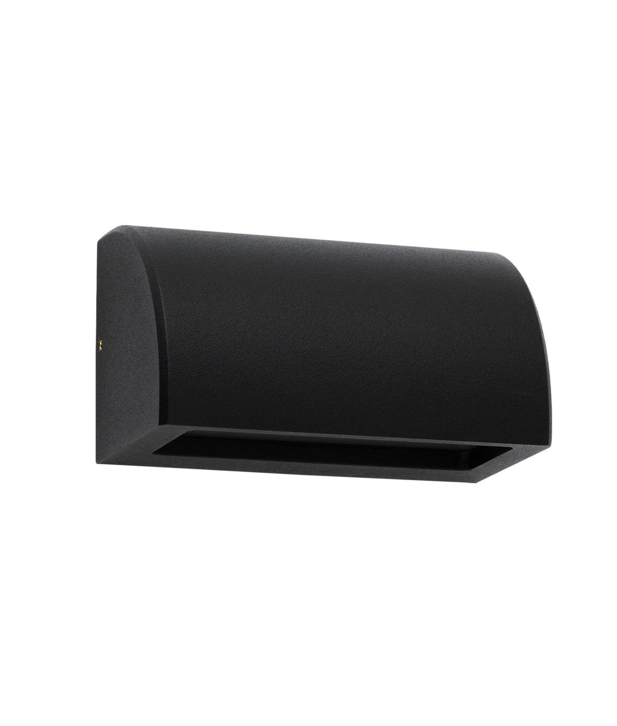 STE Exterior 12V Matte Black Curved Surface Mounted Step / Wall Light IP65 - Large