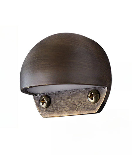 STE Exterior LED 12V Bronze/ Brass Eyelid Step / Wall Light IP65 - Aged Brass