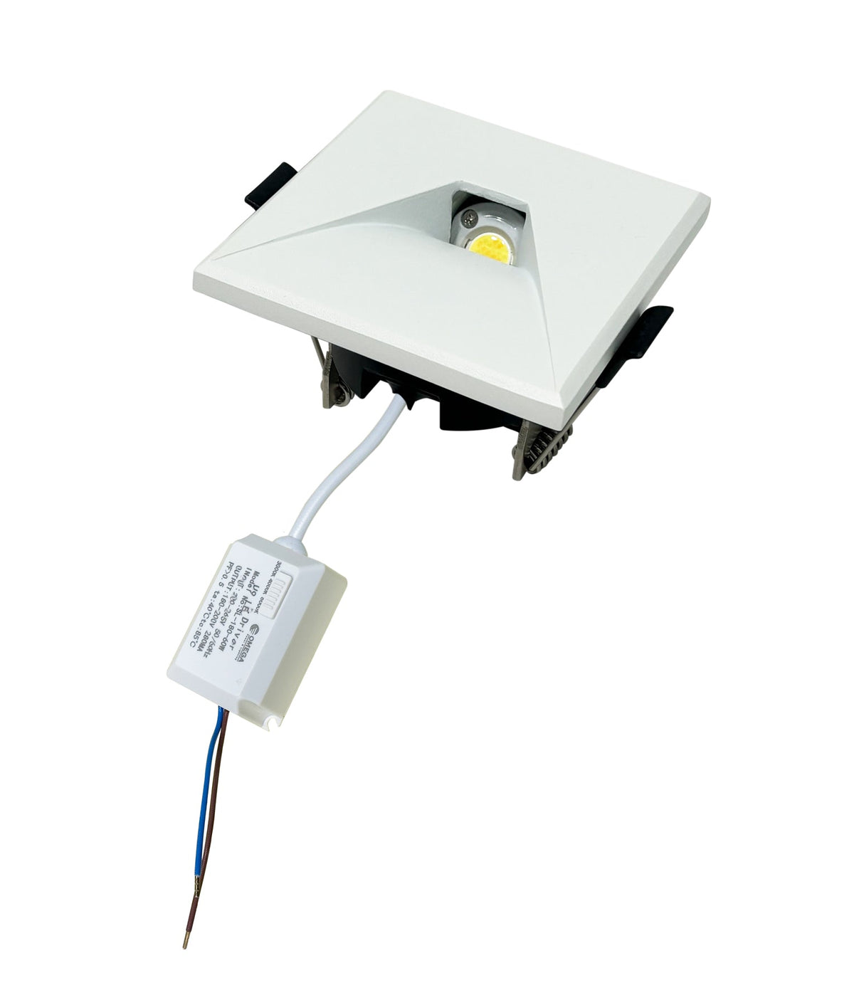 Interior LED Tri-CCT Recessed Square Step Light - White