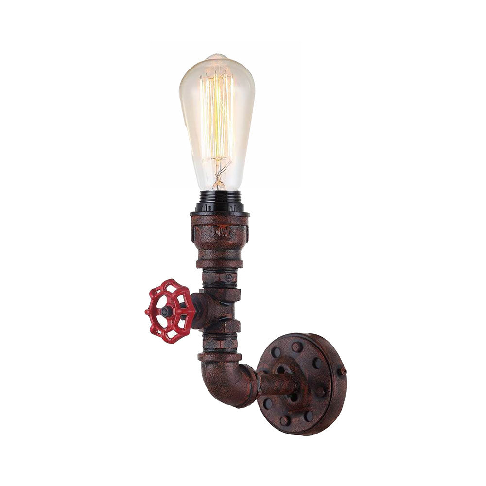 Carbon Filament Pipe Wall Light Aged Iron