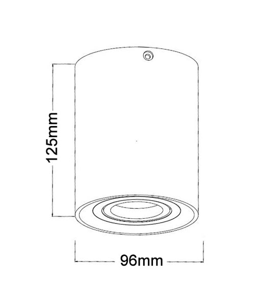 Surface GU10 Round Gimbal Surface Mounted Ceiling Downlight - Matte White