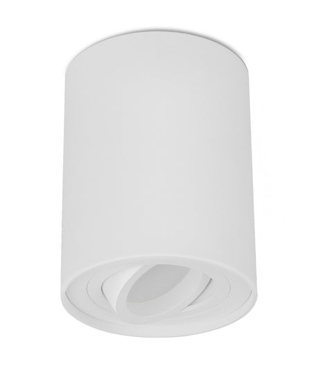 Surface GU10 Round Gimbal Surface Mounted Ceiling Downlight - Matte White