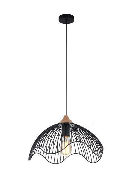 Modern Iron Dome Pendant Black