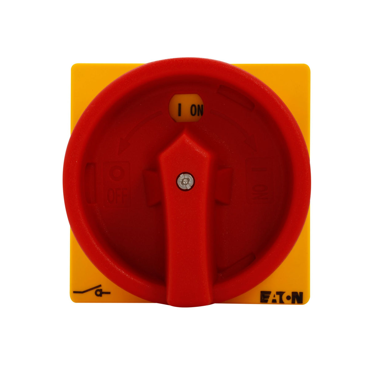 Panel mt Cam Switch 2pole 20A ON/OFF with Red/yellow Pad. Handle