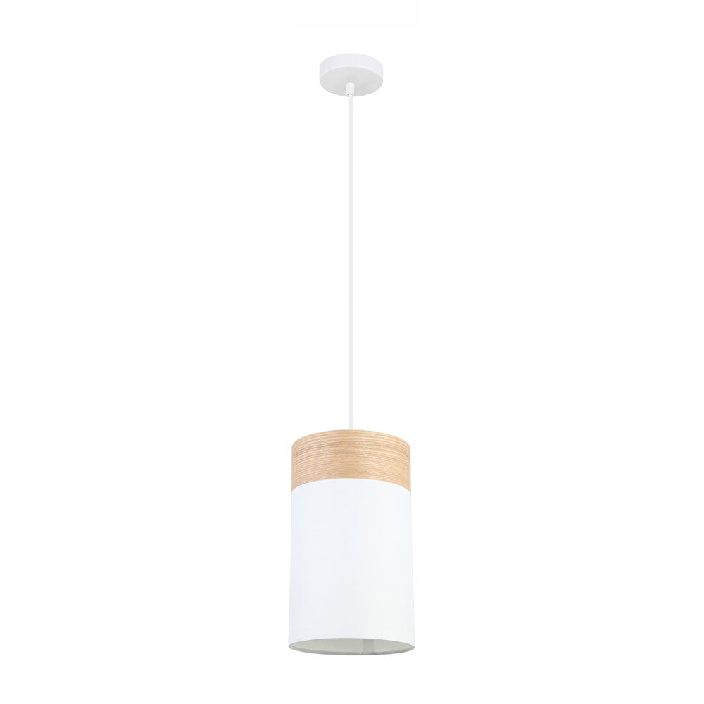 Small Oblong Pendant White