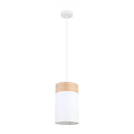 Small Oblong Pendant White