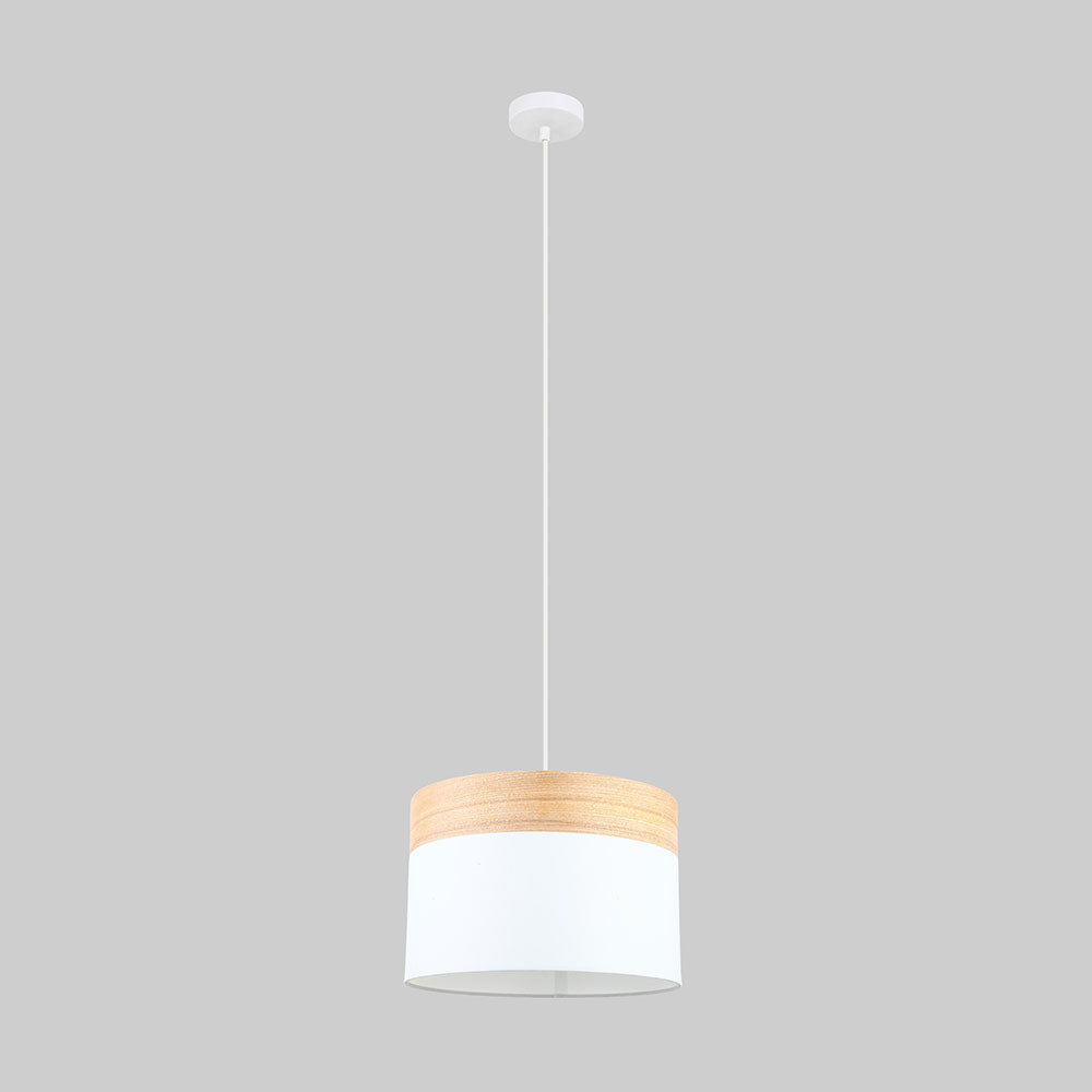 Large Round Pendant White