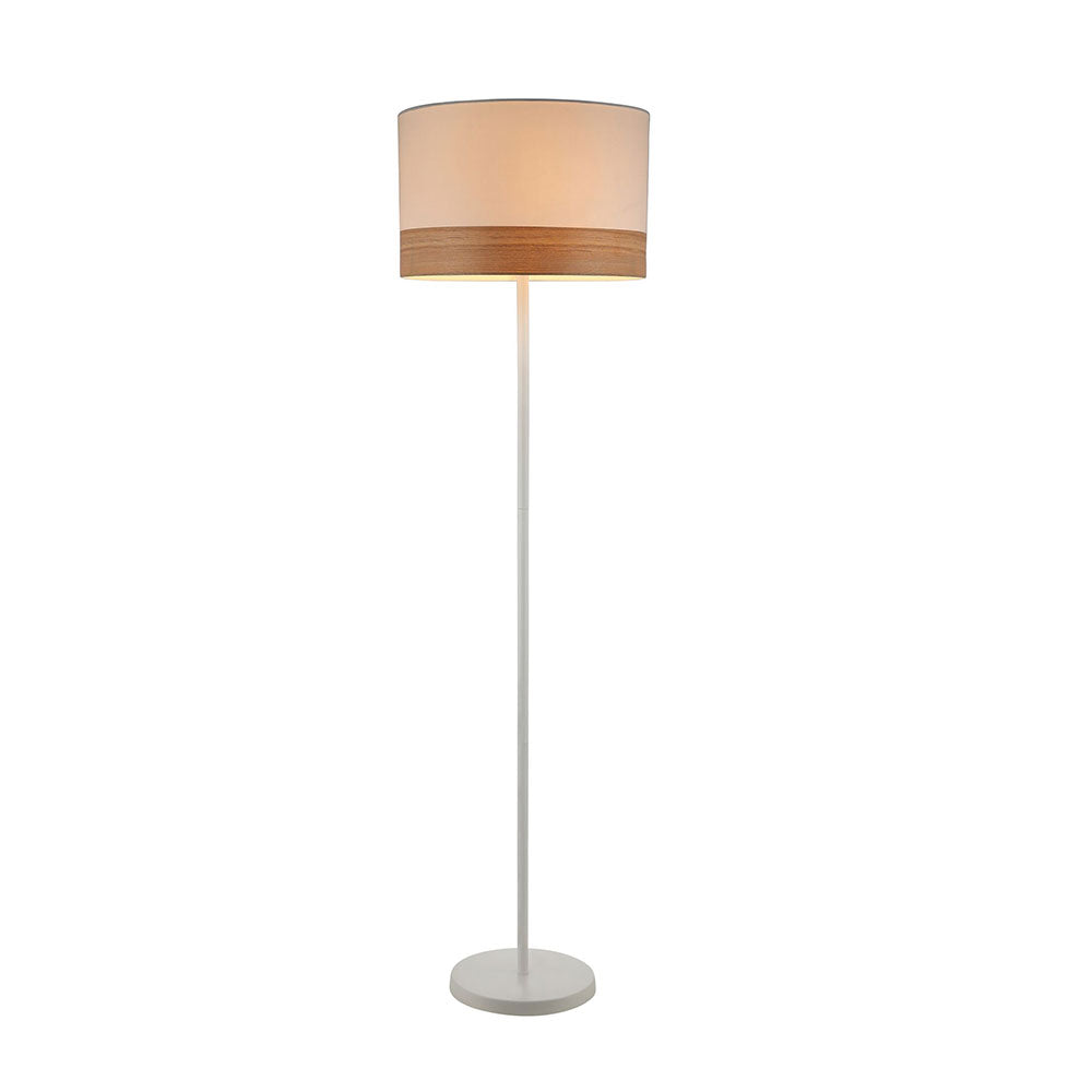 Large Round Floor Lamp White
