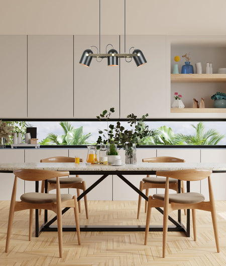 Tazza Interior Ellipse Shade with Antique Brass Hardware Pendant Light