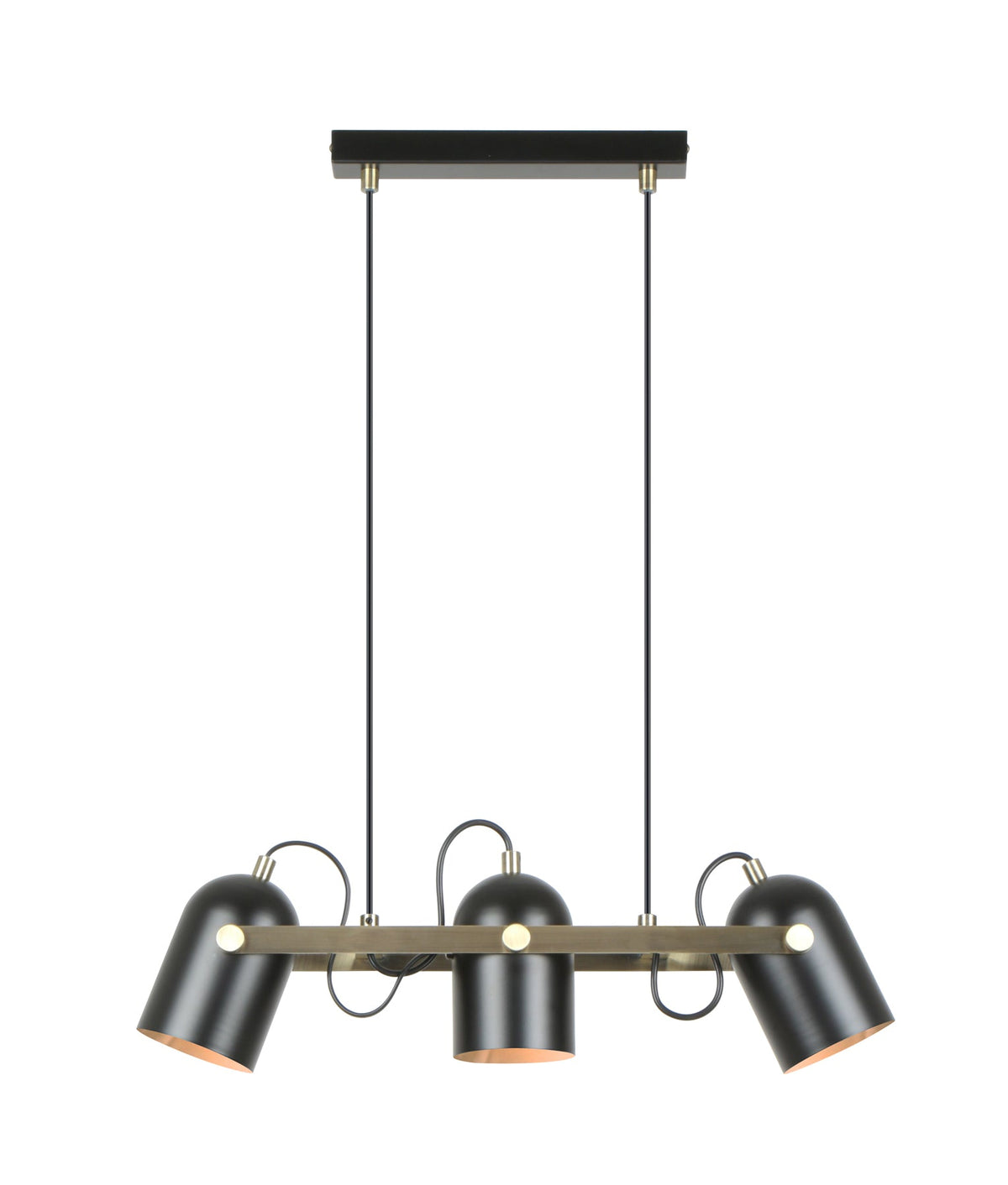 Tazza Interior Ellipse Shade with Antique Brass Hardware Pendant Light