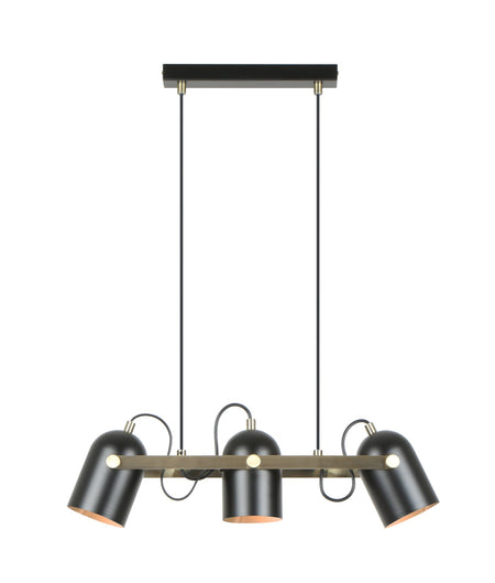 Tazza Interior Ellipse Shade with Antique Brass Hardware Pendant Light