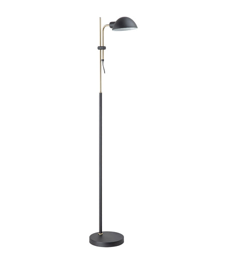 Tettu Adjustable Height Swivel Head Sand Black Floor Lamp - 1 Head