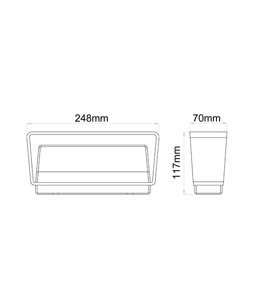 Topatri LED Tri-CCT Exterior Surface Mounted Up/Down Wall Light IP65 - white
