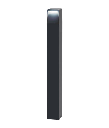 Toren LED Tri-CCT Surface Mounted Dark Grey Bollard Light IP65 - 800mm