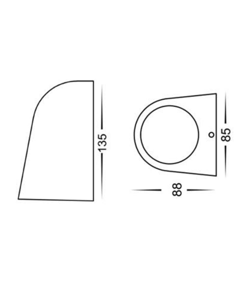 Torque Exterior GU10/MR16 Matte Black Surface Mounted Cone Wall Light IP65 - GU10