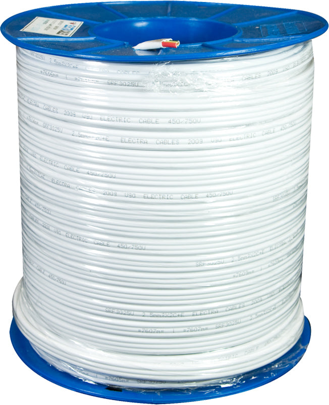 2.5mm² Twin & Earth Flat Cable 100m/Drum