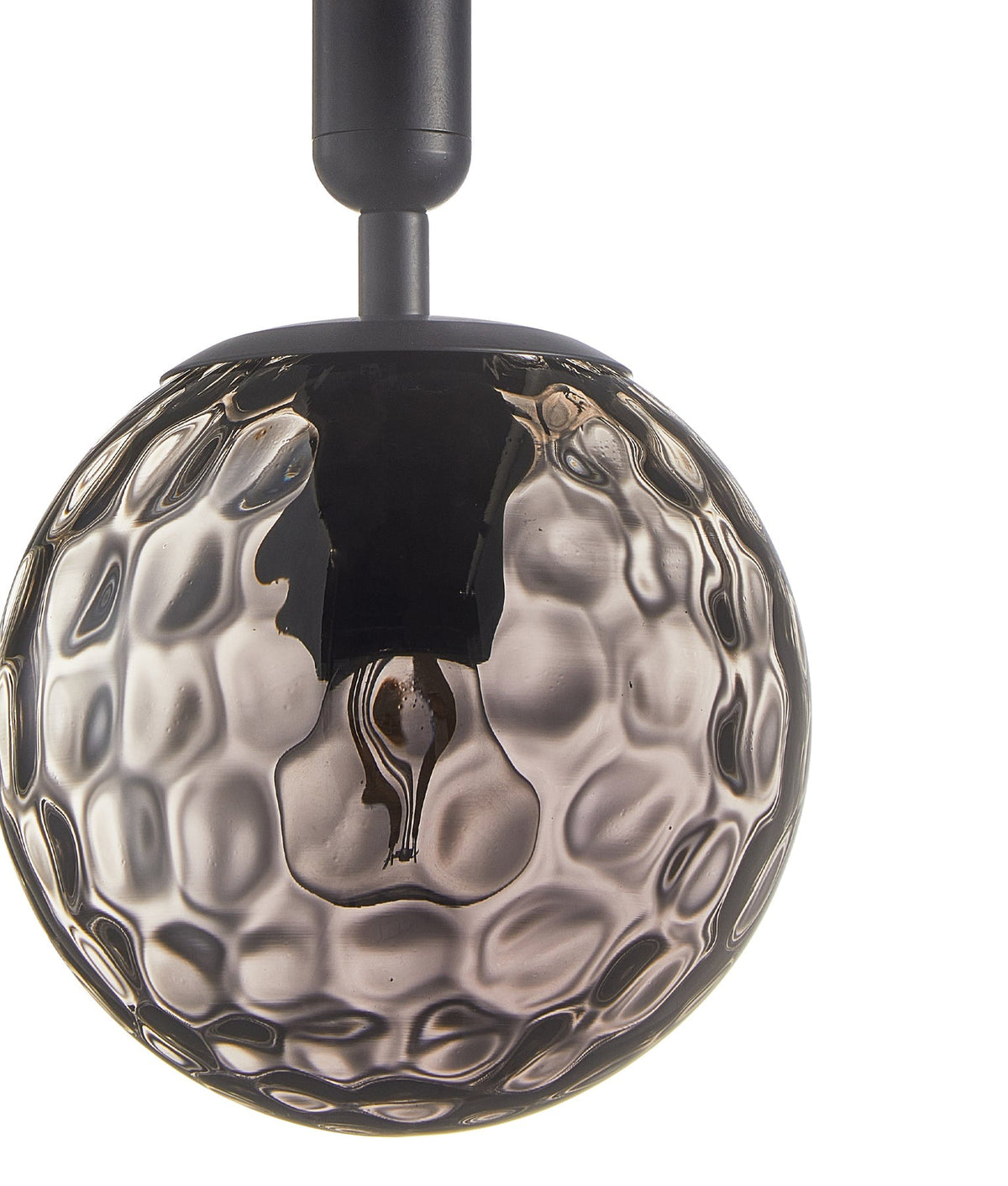 Trattino Interior Bronze Amber /Smokey Black Spherical Glass Multiple Bar Base Pendant Light - Smokey Black