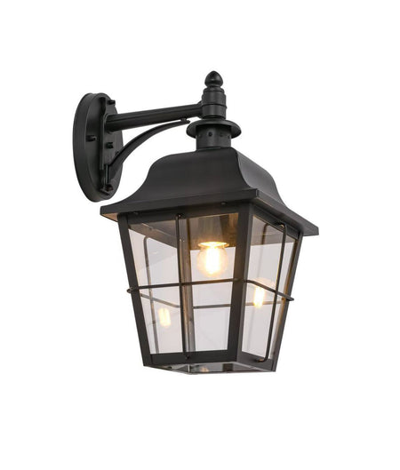 Trenero Exterior Surface Mounted Coach Wall Light IP44 - Matte Black