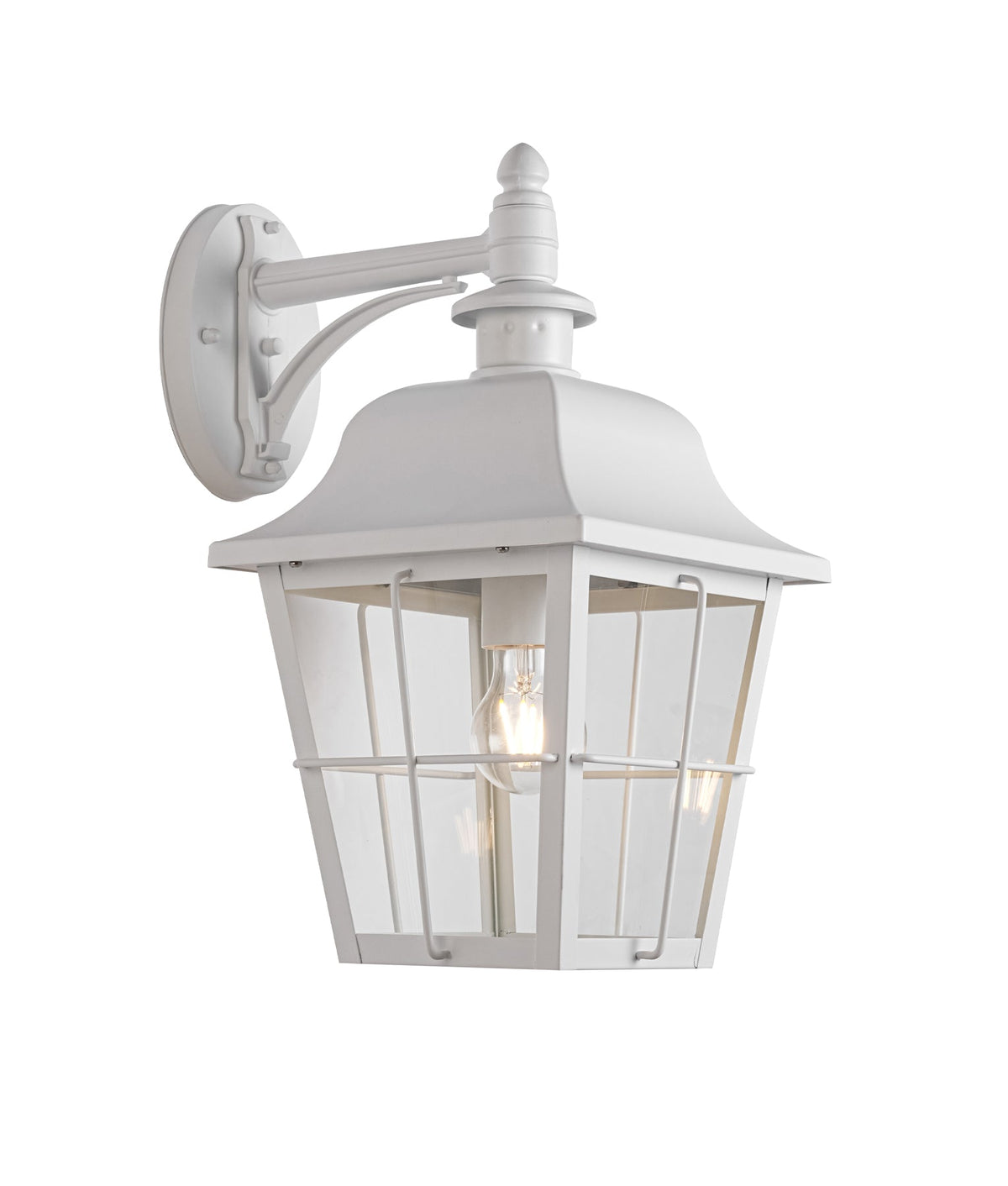 Trenero Exterior Surface Mounted Coach Wall Light IP44 - Matte White