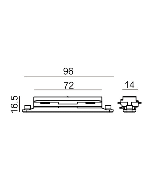 3 Wire 1 Circuit Universal Tracks, Connectors, End Cap & Live End - Black / Connector T-Piece (Right2)