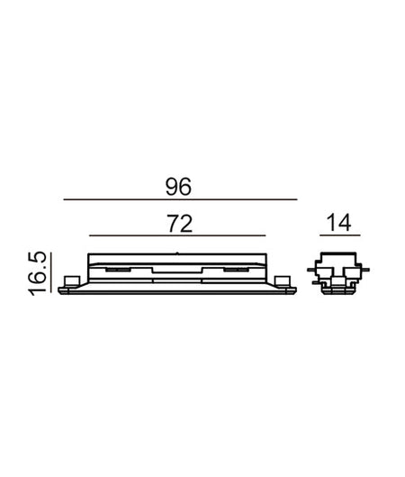 3 Wire 1 Circuit Universal Tracks, Connectors, End Cap & Live End - Black / Connector T-Piece (Right2)