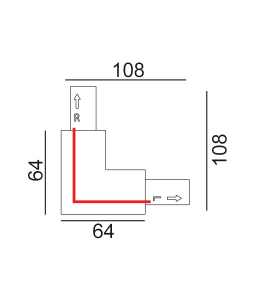 3 Wire 1 Circuit Universal Tracks, Connectors, End Cap & Live End - White / Connector T-Piece (Left1)