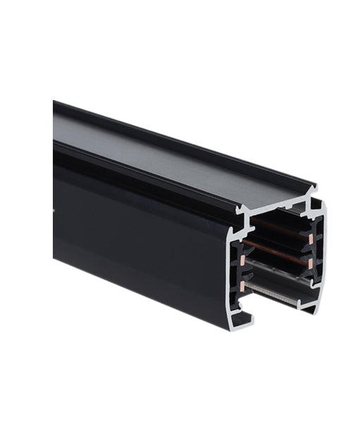 4 Wire 3 Circuit Universal Tracks, Connectors, End Cap & Live End - Black / Track 2m