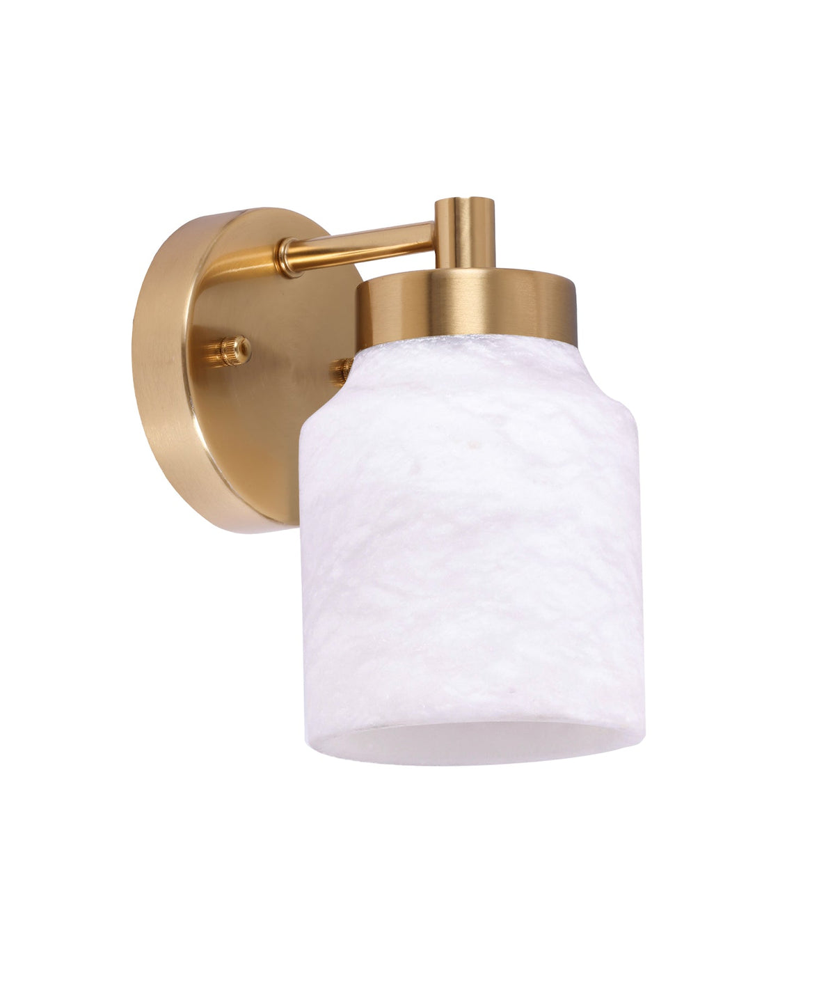 Tufo Interior White Jar Alabaster with Brass Highlight Wall Light (TUFO-W1)