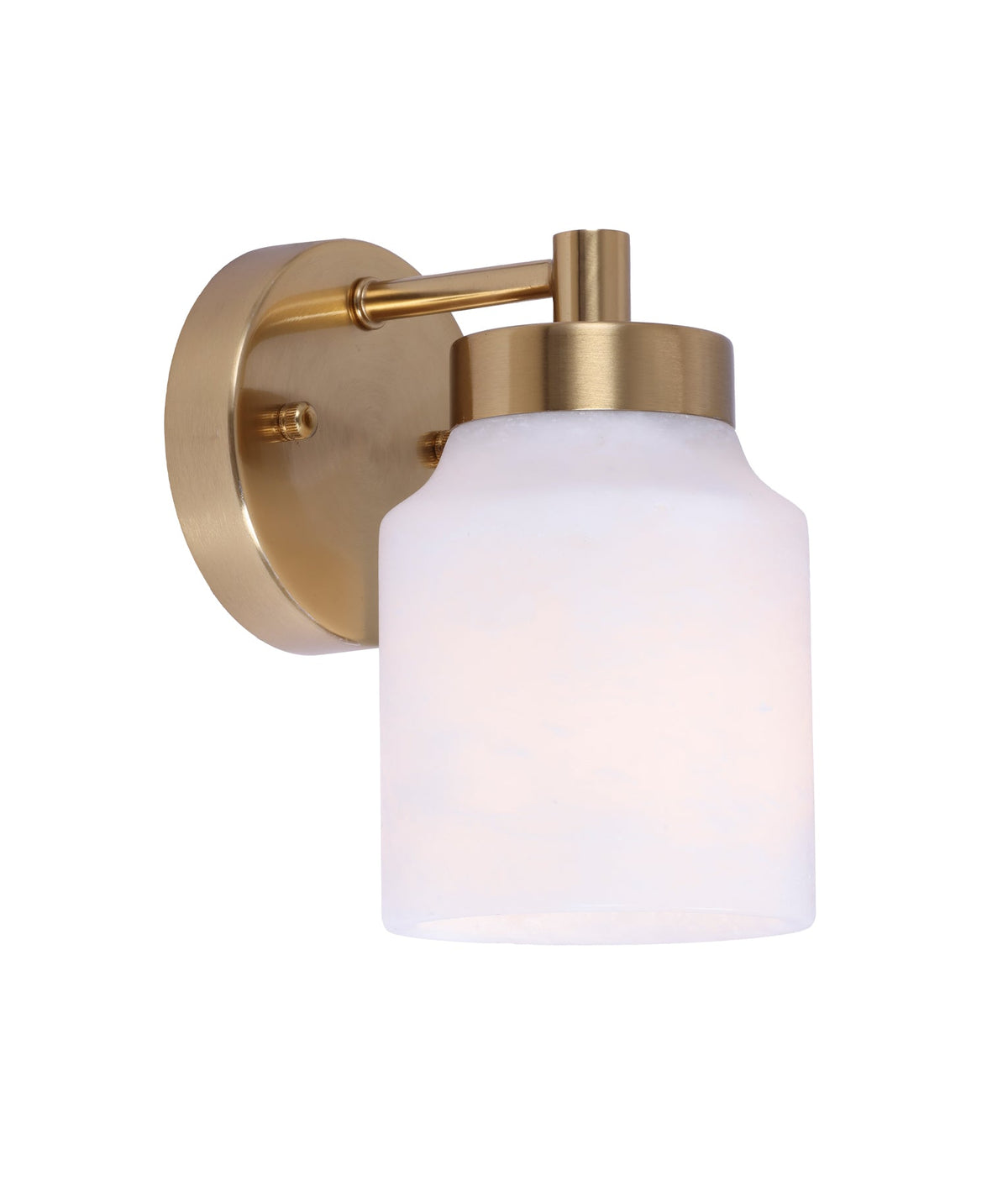 Tufo Interior White Jar Alabaster with Brass Highlight Wall Light (TUFO-W1)